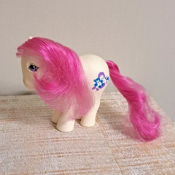 Vintage 1982 G1 My Little Pony LI'L TOT Doll Teddy Hasbro MLP Pink - Picture 4 of 12